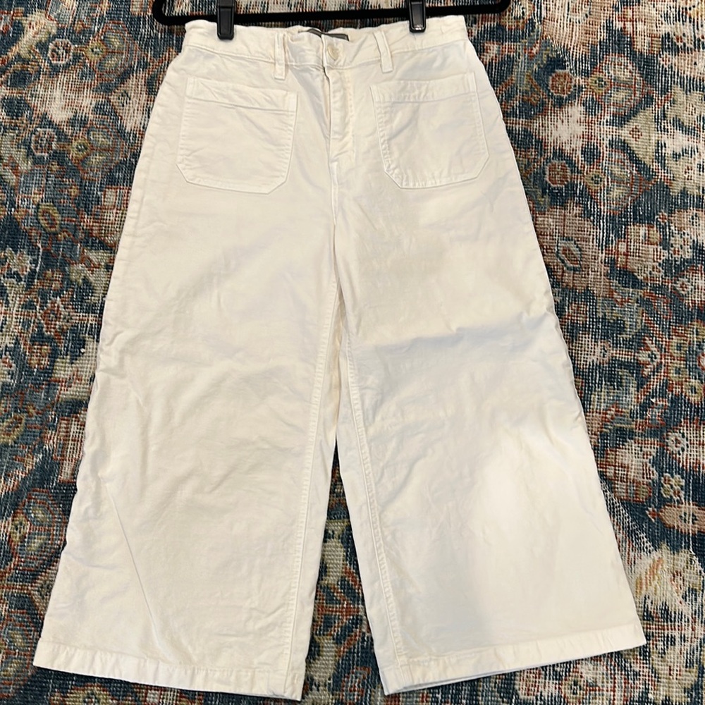 J Crew cropped point sur wide leg cropped pants, size 28P